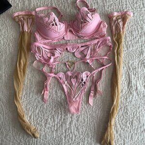 Honey Birdette Pink Hearts Full Set